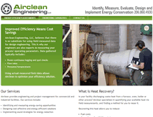 Tablet Screenshot of aircleanengineering.com